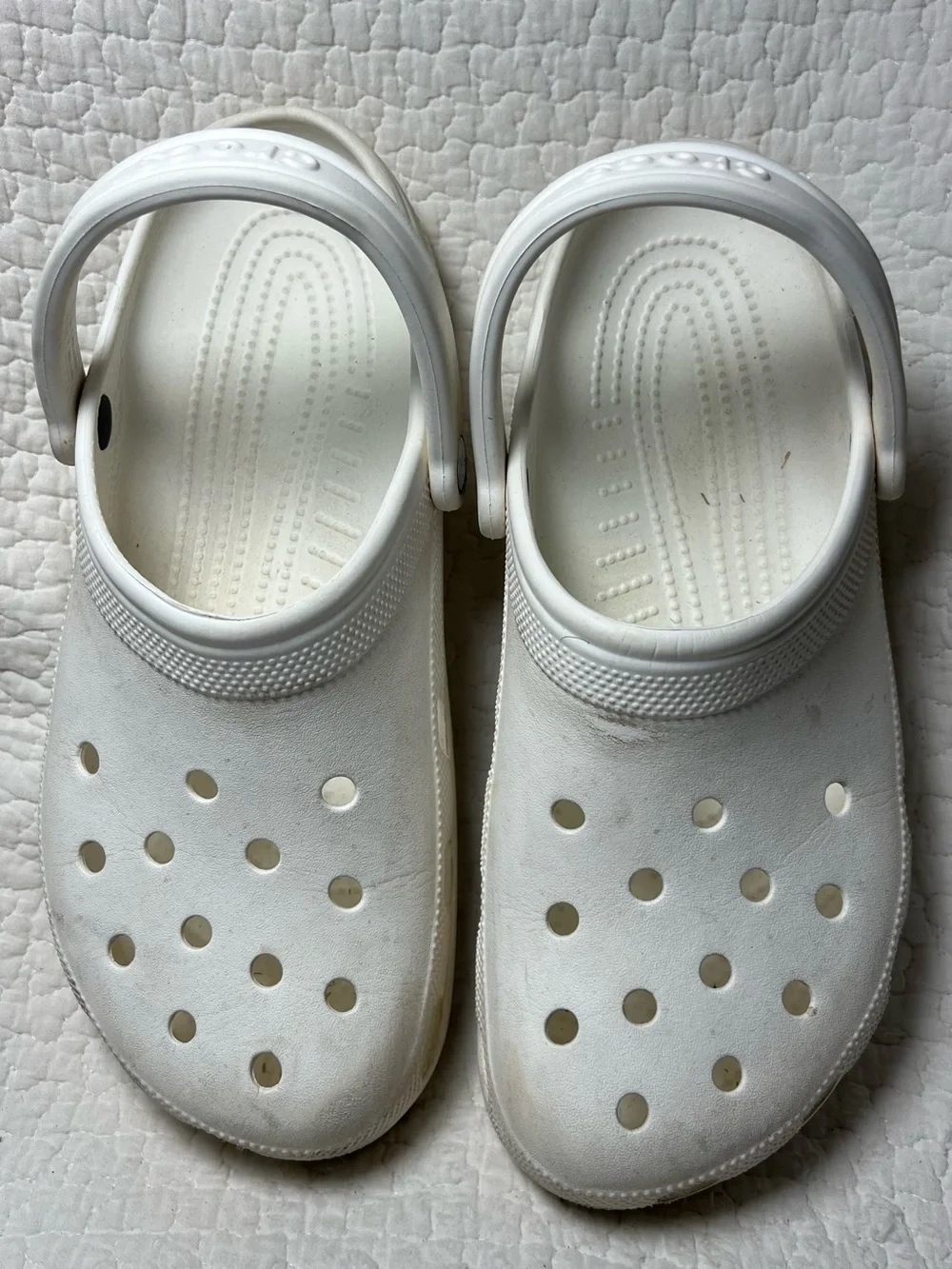 CROCS Classic White Slip-On Clogs for Men